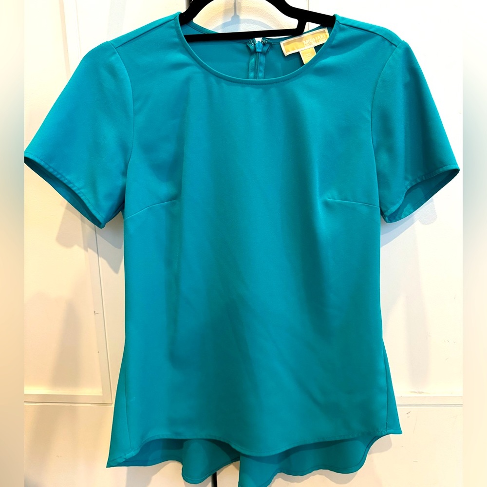 MICHAEL Michael Kors - teal peplum blouse